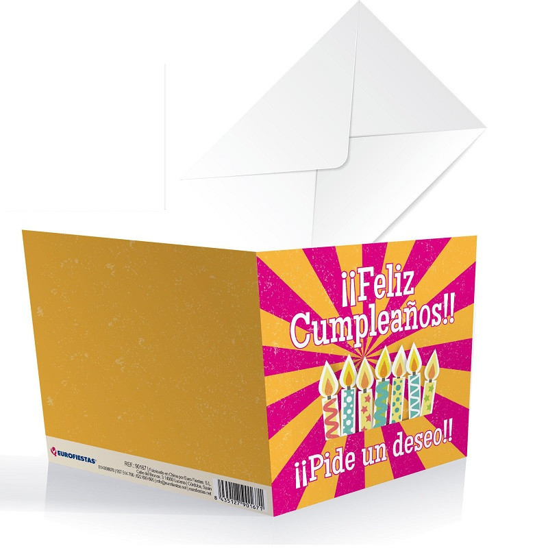 Tarjeta Cuadrada Feliz Cumpleaños Deseo