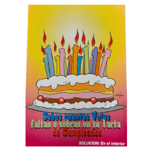 Tarjeta Felicitación Tarta