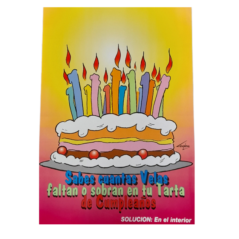 Tarjeta Felicitación Tarta