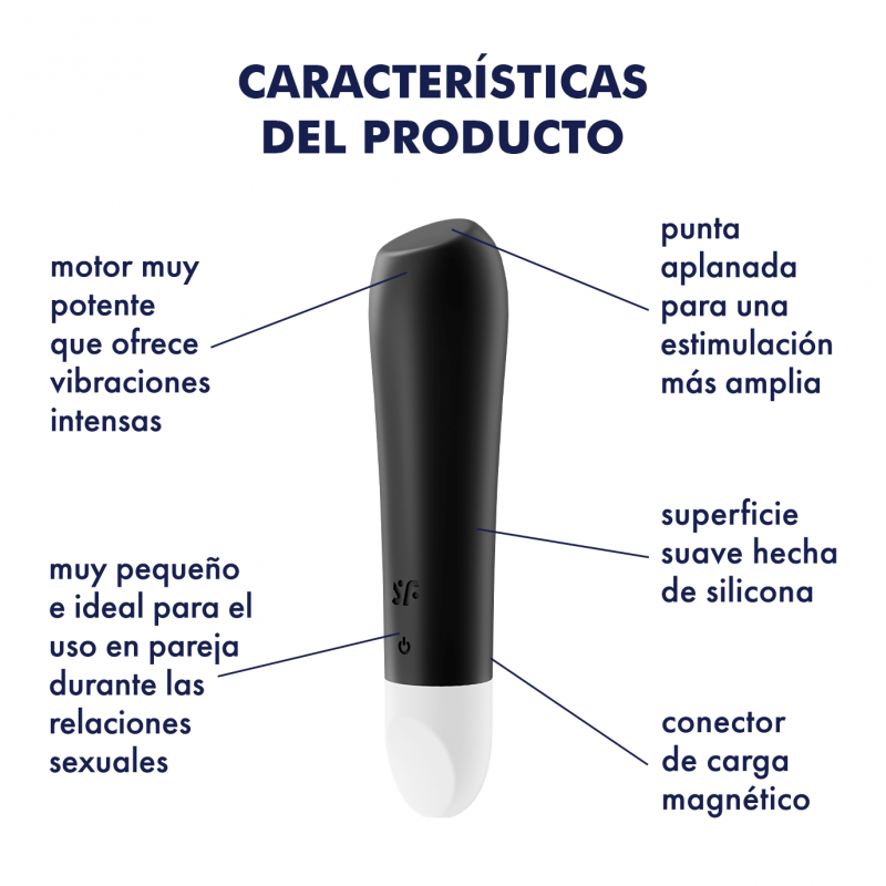 Bala Recargable Satisfyer Ultra Power Bullet 2 Negra