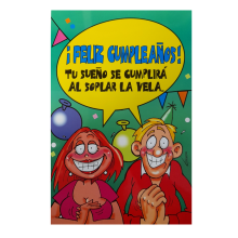 Tarjeta Feliz Cumpleaños Tarta de Deseos