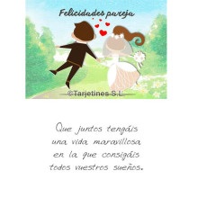 Tarjetín Felicidades Pareja