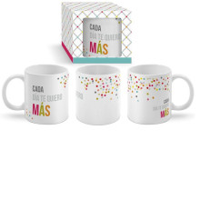 Taza Cada Día te Quiero Más