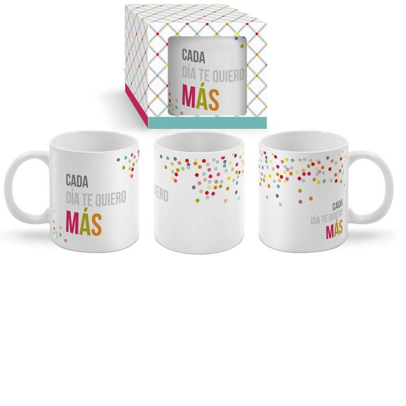 Taza Cada Día te Quiero Más