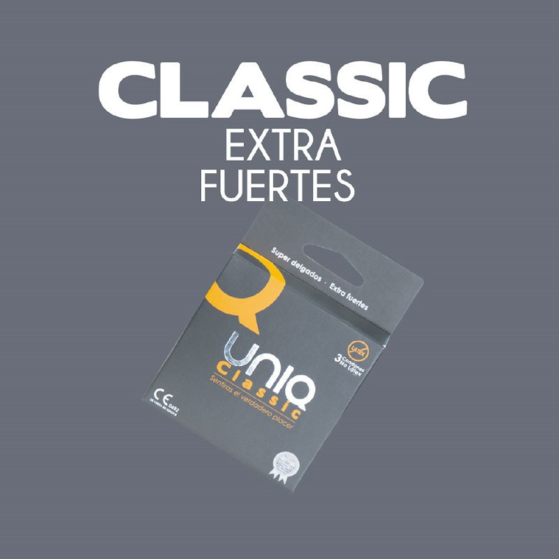 3 Preservativos Sin Látex Uniq Classic