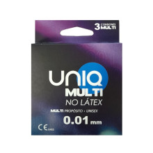 3 Preservativos Unisex Sin Látex Uniq Multi