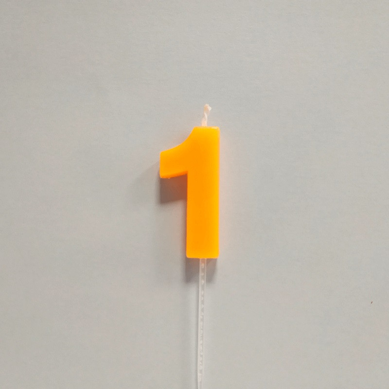 Vela Color Número 1