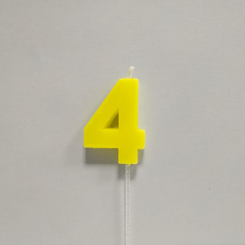 Vela Color Número 4