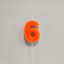 Vela Color Número 6