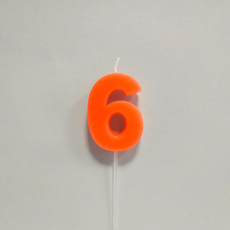 Vela Color Número 6