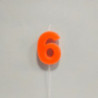 Vela Color Número 6