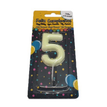 Vela Cumpleaños Fluorescente Número 5
