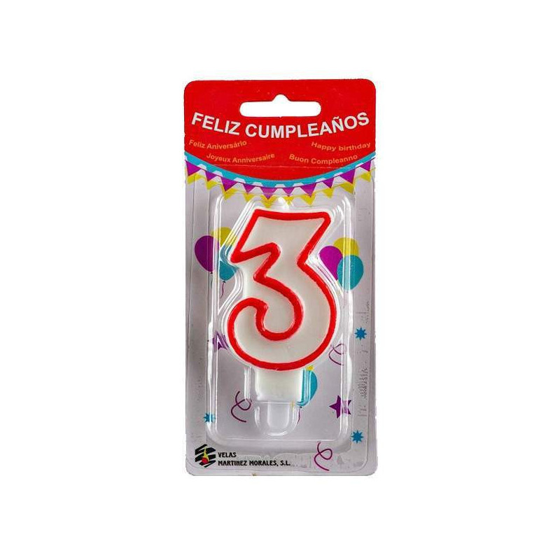 Vela Cumpleaños Número 3
