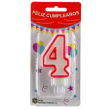 Vela Cumpleaños Número 4