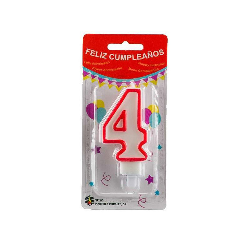 Vela Cumpleaños Número 4