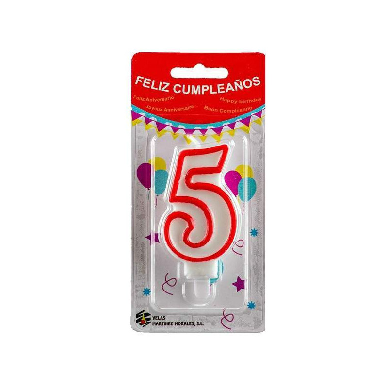 Vela Cumpleaños Número 5