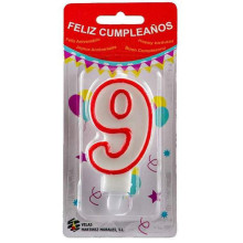 Vela Cumpleaños Número 9