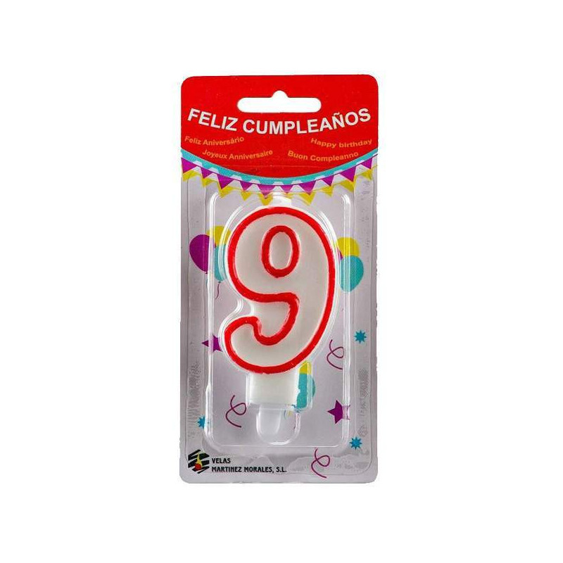 Vela Cumpleaños Número 9
