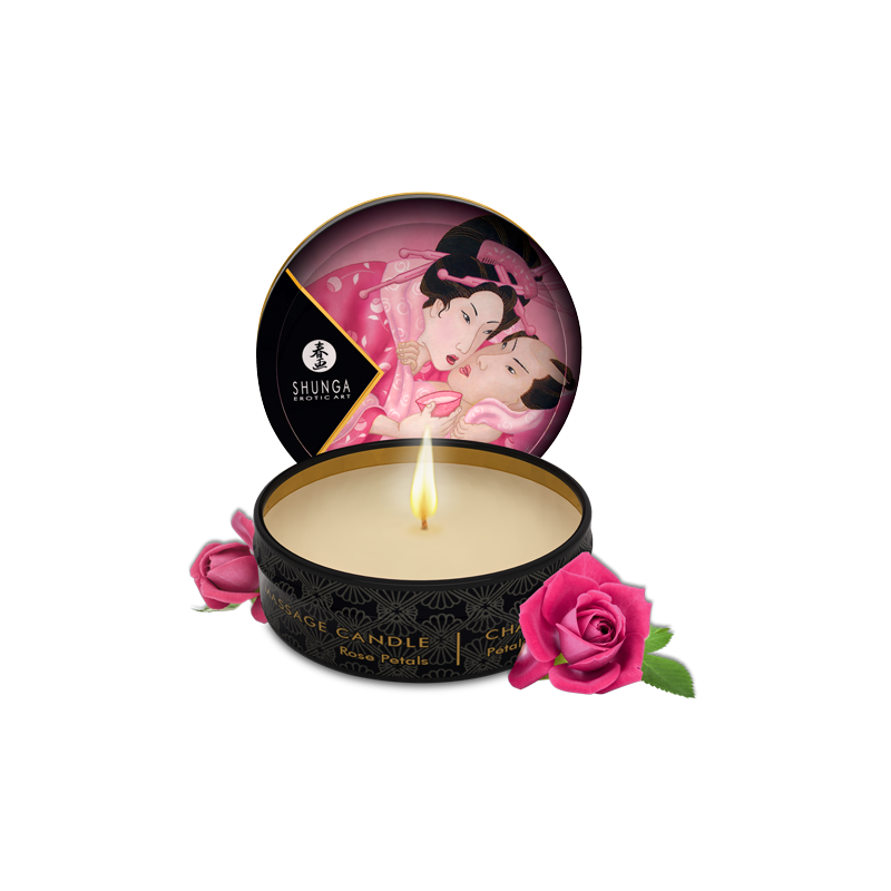 Vela de Masaje Aphrodisia Pétalos de Rosa Shunga 30 ml
