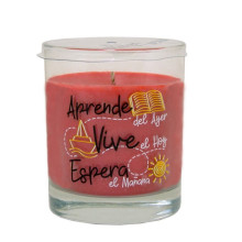 Vela Vaso Perfumada Mensaje Ayer, Hoy