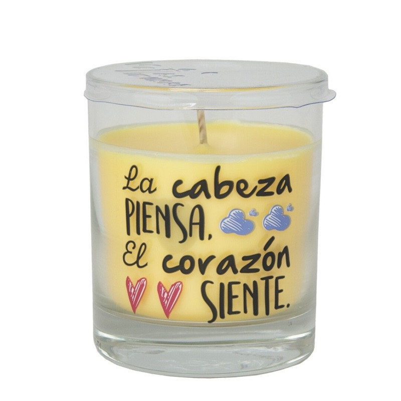 Vela Vaso Perfumada Mensaje Piensa