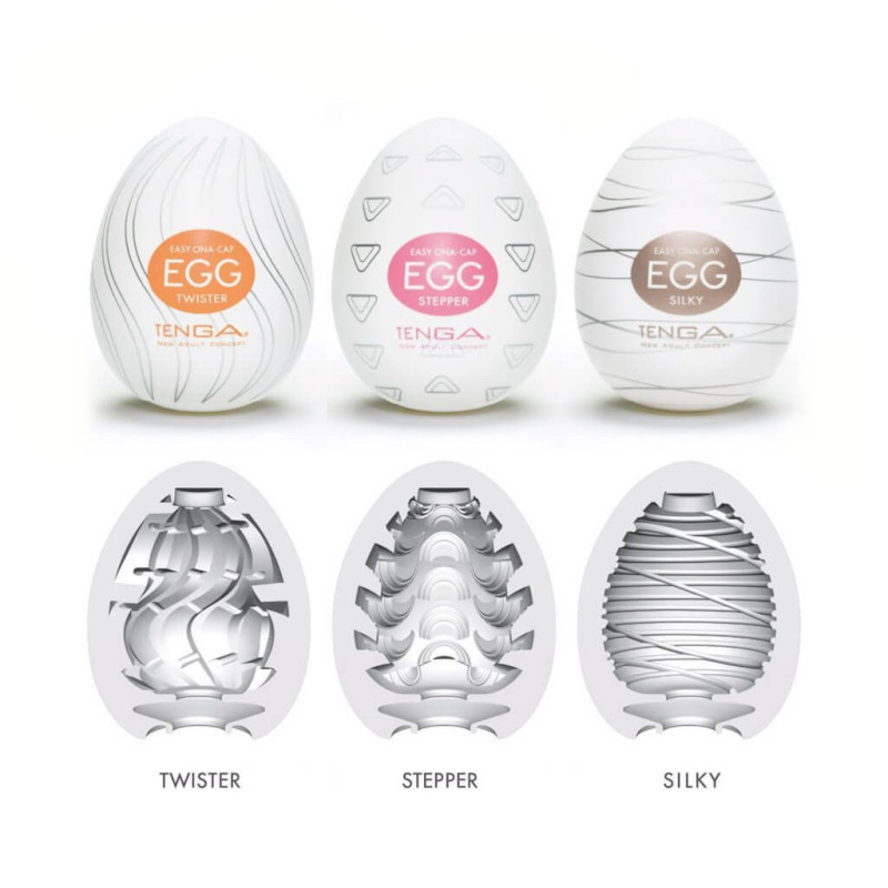 6 Huevos Masturbadores Surtidos Tenga Egg Tipo A