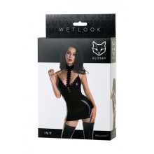 Vestido Glossy Wetlook Con Collar Ivy
