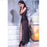 Vestido Largo Chilirose CR-4259 Negro Con Capucha Y Braguita