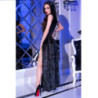 Vestido Largo Chilirose CR-4302 Negro Con Capucha Y Braguita