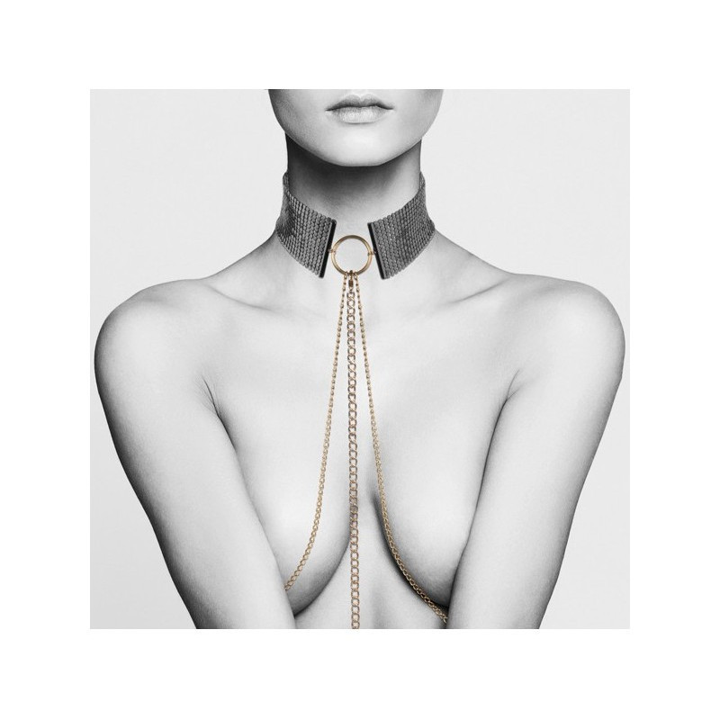 Accesorio Bijoux Cadenas Collar Metálico Negro