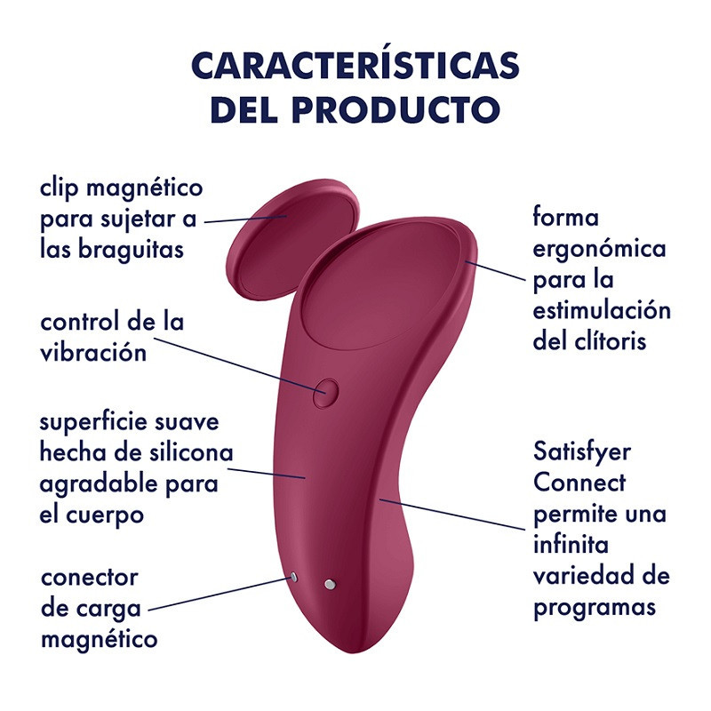 Vibrador APP Control Estimulador Recargable Satisfyer Panty Sexy Secret
