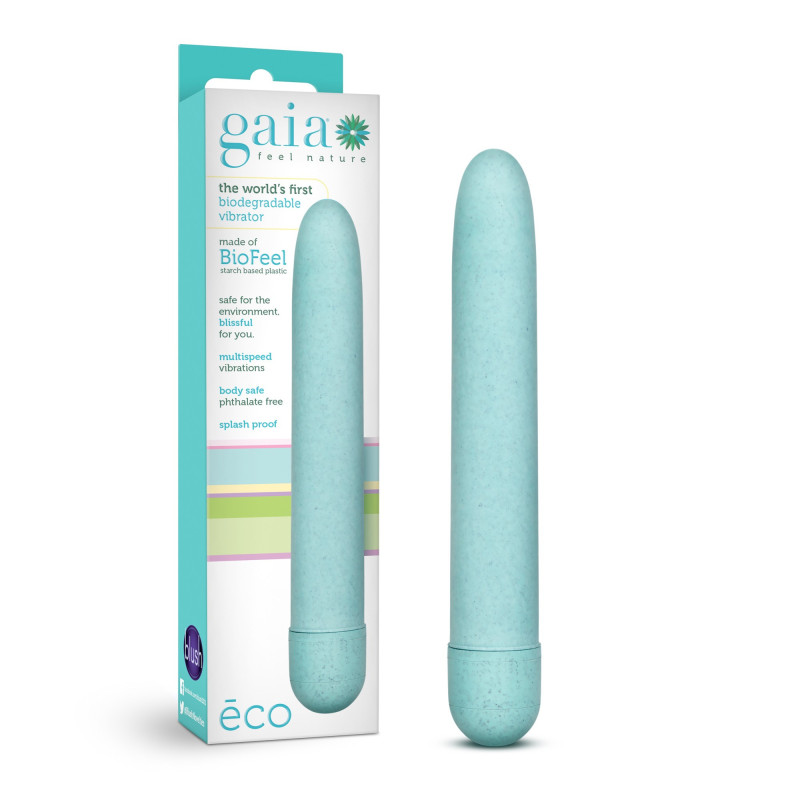Vibrador Biodegradable Gaia Eco Azul