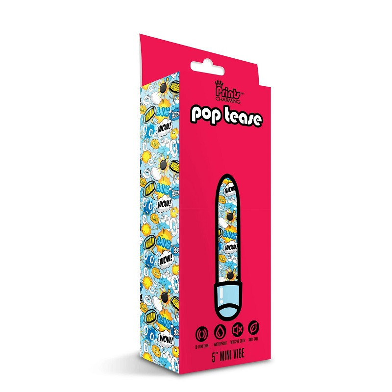 Vibrador De Pilas Pop Tease Azul 5 Prints Charming