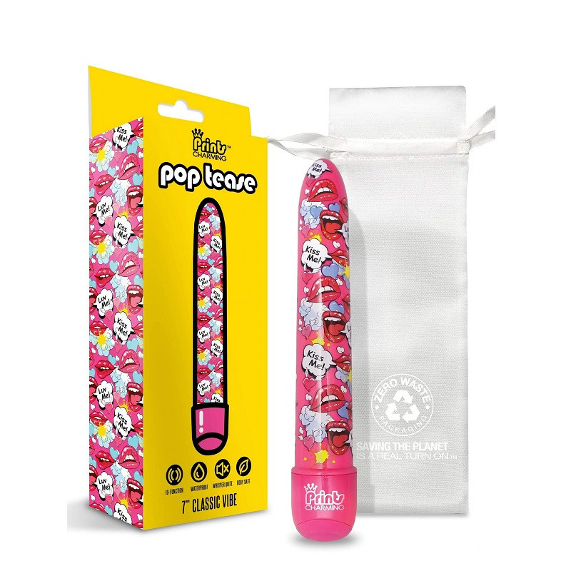 Vibrador De Pilas Pop Tease Rosa 7 Prints Charming