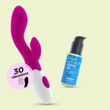 Vibrador Doble Estimulación De Pilas Crushious Cherie + Lubricante