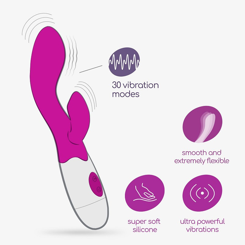 Vibrador Doble Estimulación De Pilas Crushious Cherie + Lubricante