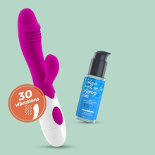 Vibrador Doble Estimulación De Pilas Crushious Lollipop  + Lubricante