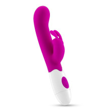 Vibrador Doble Estimulación De Pilas Crushious Rabbit Jigglie + Lubricante