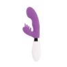 Vibrador Doble Estimulación De Pilas Glossy Rabbit Elvis Lila
