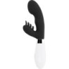Vibrador Doble Estimulación De Pilas Glossy Rabbit Elvis Negro