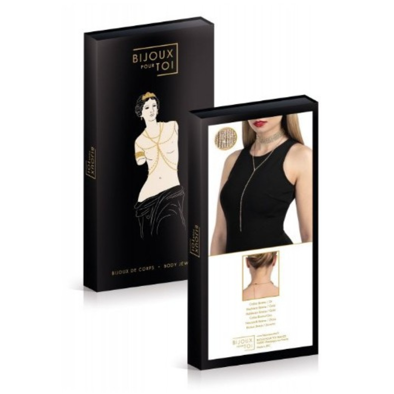 Accesorio Collar Dorado Diseño Strass Emma Bijoux Pour Toi