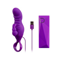 Vibrador Doble Estimulación De Pilas Rabbit Silicona Abia Nyx