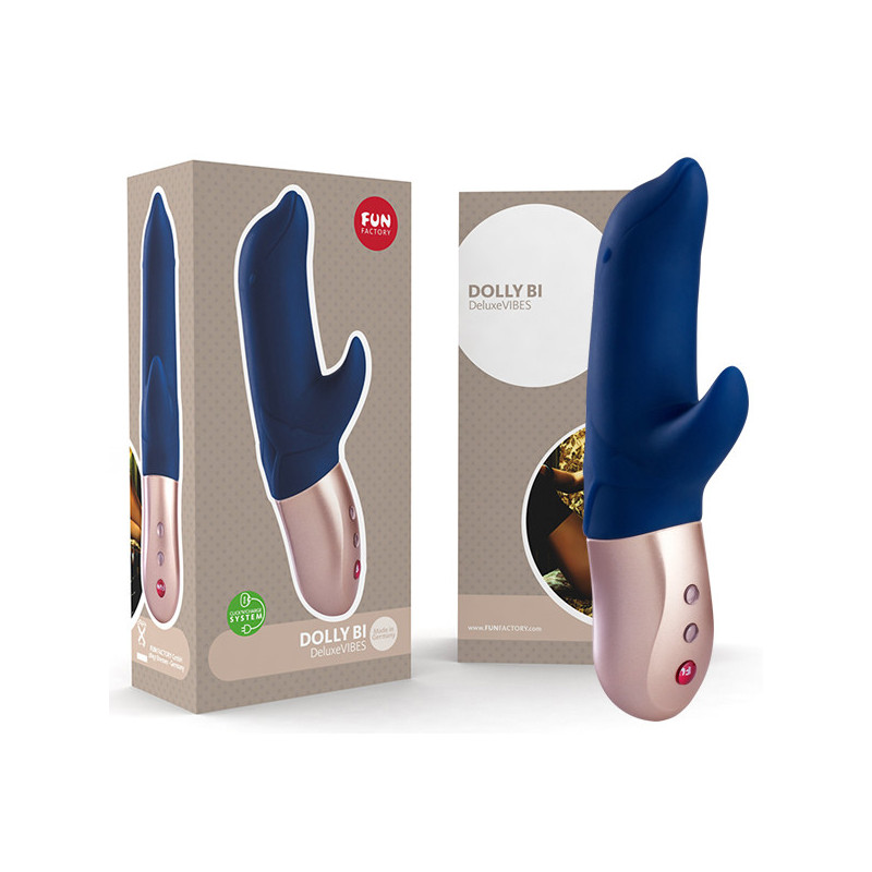 Vibrador Doble Estimulación Recargable Fun Factory Vibrador Deluxe Vibe Dolly Bi CnC