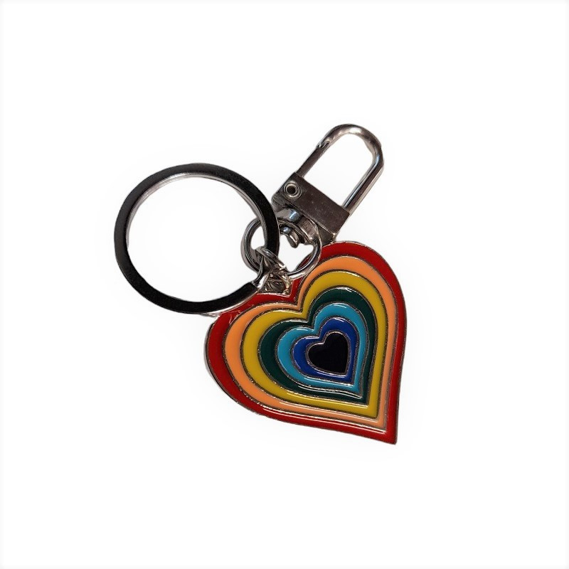 Accesorio Llavero Orgullo LGTBI Corazón Con Mosquetón