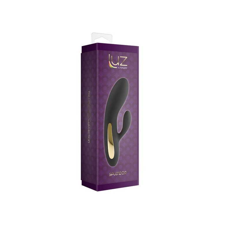 Vibrador Doble Estimulación Recargable Rabbit Splendor Negro