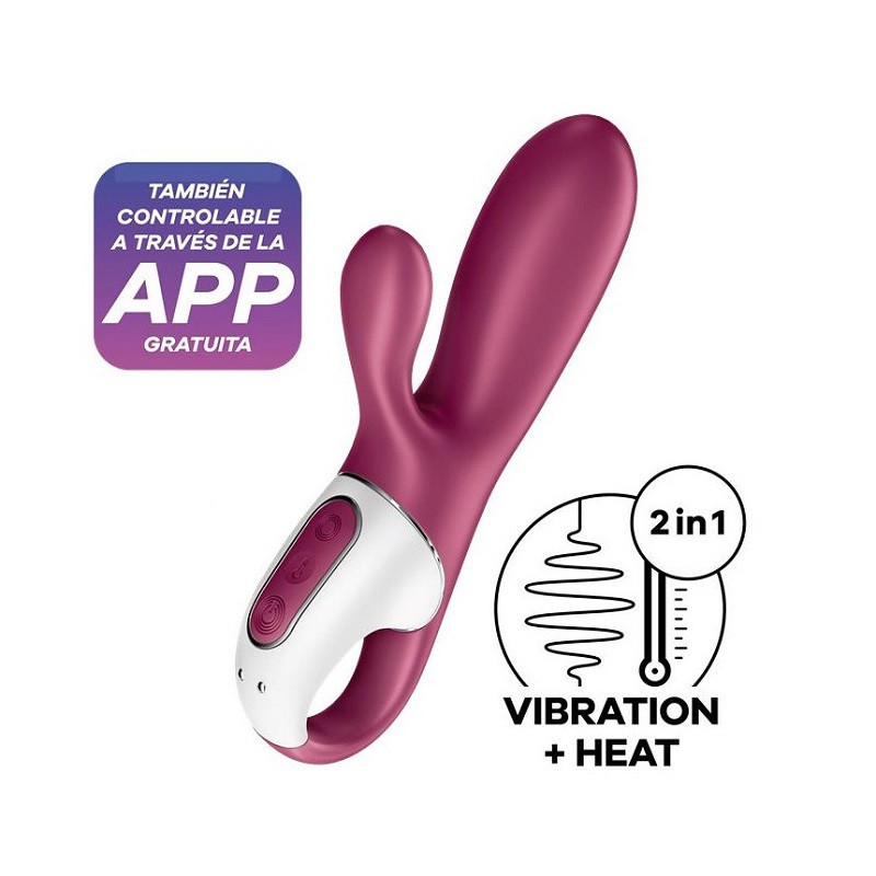 Vibrador Doble Estimulación Recargable Satisfyer Control App  Hot Bunny