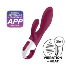 Vibrador Doble Estimulación Recargable Satisfyer Control APP Heated Affair