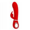 Vibrador Doble Estimulación Recargable Super Soft Silicone Prescott Pretty Love