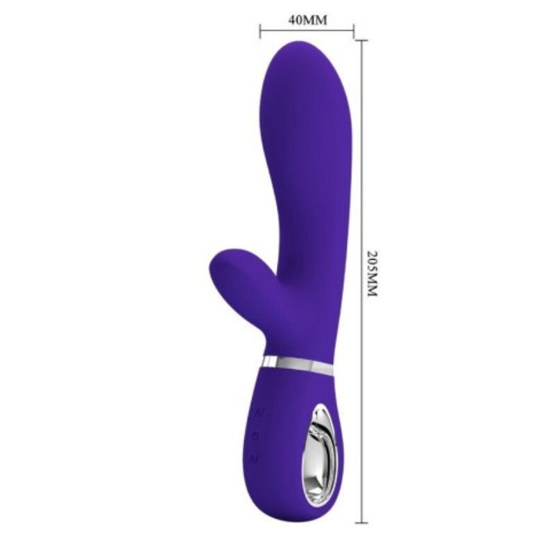 Vibrador Doble Estimulación Super Soft Silicone Thomas Pretty Love