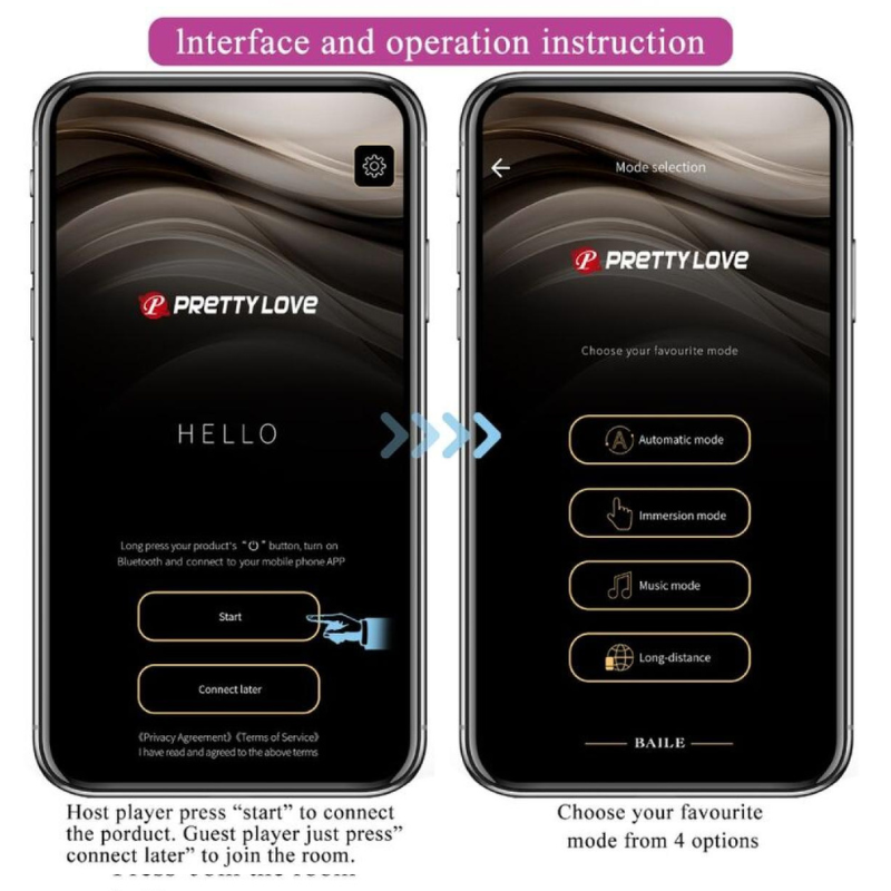 Vibrador Recargable APP Ethan Pretty Love